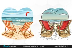 Watercolor Tropical Valentines PNG Clipart Product Image 1