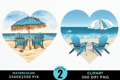 Watercolor Tropical Valentines Exquisite Clipart Product Image 1