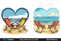 Watercolor Tropical Valentines PNG Clipart Product Image 1
