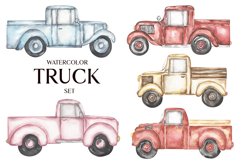 Watercolor Truck Set Product Image 1