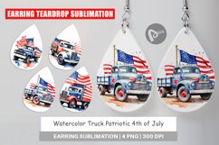 Earring Teardrop Truck 4th of July Product Image 1