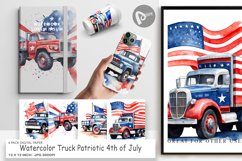 Digital Paper Truck 4th of July Product Image 1
