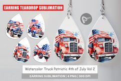 Earring Teardrop Truck 4th of July Product Image 1