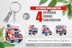 Keychain Truck 4th of July Product Image 1