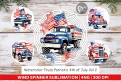 Wind Spinner Truck 4th of July Product Image 1