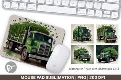 Mouse Pad Watercolor Truck Shamrocks Product Image 1