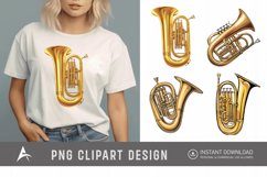 Watercolor Tuba Clipart PNG Product Image 1