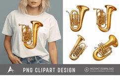 Watercolor Tuba Clipart PNG Product Image 1