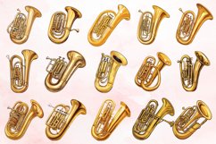 Watercolor Tuba Clipart Bundle Product Image 3