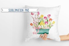 Watercolor tulip flower clipart. Bouquets, wreath Product Image 5
