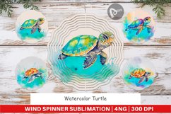 Wind Spinner Watercolor Turtle Product Image 1