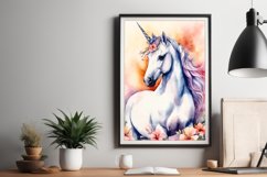 Watercolor Unicorn A3 poster Product Image 2