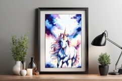 Watercolor Unicorn A3 poster Product Image 3