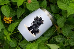 Baby Black Unicorn Watercolor Sublimation Clipart Product Image 8