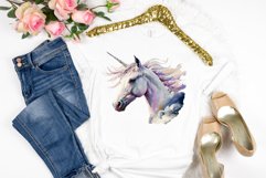 Watercolor Unicorn Clipart Sublimation Bundle 5 PNG