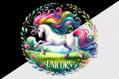 Watercolor unicorn colored mane magical meadow word Unicorn quote print 20 oz tumbler skinny mug wrap clipart t-shirt sublimation printable design