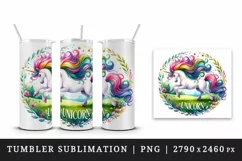 Watercolor unicorn colored mane magical meadow word Unicorn quote print 20 oz tumbler skinny mug wrap clipart t-shirt sublimation printable design
