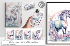 Digital Paper Watercolor Unicorn Product Image 1