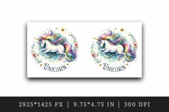 Watercolor unicorn rainbow mane magical sparkles word Unicorn quote print 20 oz tumbler skinny mug wrap clipart t-shirt sublimation printable design