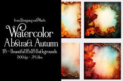 Abstract Autumn Backgrounds, Fall Colors Unique Backgrounds Product Image 1