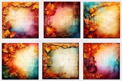 Abstract Autumn Backgrounds, Fall Colors Unique Backgrounds Product Image 3