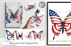 Digital Paper Butterfly 4th of July Product Image 1