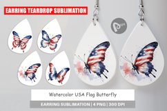 Earring Teardrop Butterfly 4th of July Product Image 1