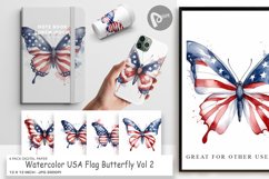 Digital Paper Butterfly 4th of July Product Image 1