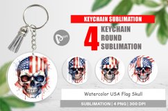 Keychain Skull 4th of July Product Image 1