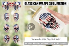 Glass Can Skull 4th of July Product Image 1