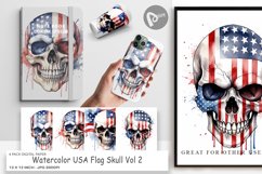 Digital Paper Skull 4th of July Product Image 1