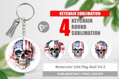 Keychain Skull 4th of July Product Image 1