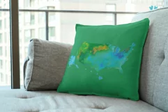 Green and blue United States map clipart incl. Hawaii Alaska Product Image 7