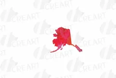 Watercolor United States map clipart incl. Hawaii and Alaska Product Image 2