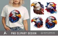 Watercolor USA Patriotic Eagles Clipart Product Image 1