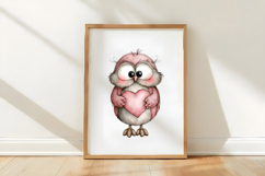 Watercolor Valentine Animal Clipart Product Image 3