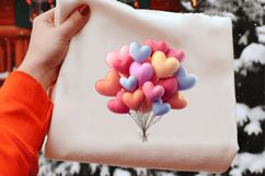 Watercolor Valentine Balloons Clipart Product Image 2