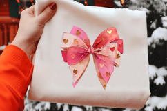 Watercolor Valentine Bow Clipart Png Product Image 2