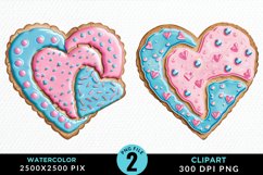Watercolor Valentine Cake Clipart Bundle Product Image 3