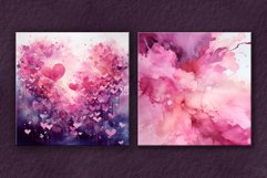 Watercolor Valentine Cards and Backgrounds V.1 Product Image 2