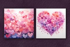 Watercolor Valentine Cards and Backgrounds V.1 Product Image 3