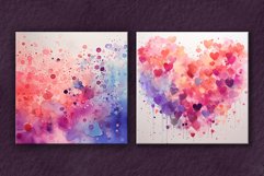 Watercolor Valentine Cards and Backgrounds V.1 Product Image 4