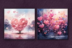 Watercolor Valentine Cards and Backgrounds V.1 Product Image 7