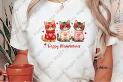 Watercolor Valentine Cat Png Product Image 2