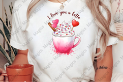 Watercolor Valentine Coffee Cup Png Product Image 2