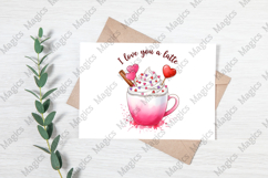 Watercolor Valentine Coffee Cup Png Product Image 3