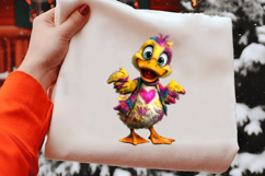 Watercolor Valentine Duck Clipart Product Image 2