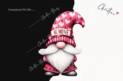 Watercolor Valentine Gnomes | Valentines Day PNG Product Image 2