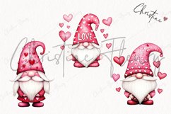 Watercolor Valentine Gnomes | Valentines Day PNG Product Image 3