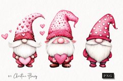 Watercolor Valentine Gnomes | Valentines Day PNG Product Image 1